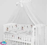 6 el. Pościel do łóżeczka Tobiasz (wianuszki zielone)