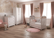Zestaw SISI-3 : łóżeczko z szufladą + komoda z przewijakiem +szafa