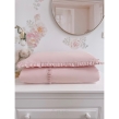 3 el. Pościel do łóżeczka z falbanką 120x90 róż pudrowy - 4