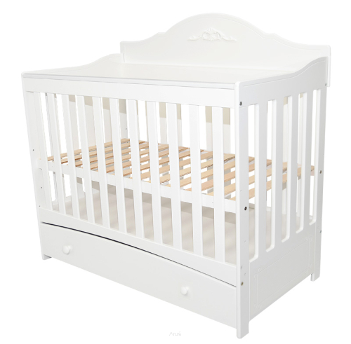 Łóżeczko białe z szufladą / tapczanik AMELIA