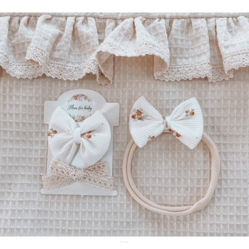 Zestaw opaska bezuciskowa + spinki 2szt (koronka +eternal roses)