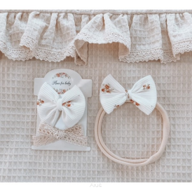 Zestaw opaska bezuciskowa + spinki 2szt (koronka +eternal roses)