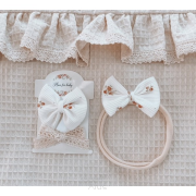 Zestaw opaska bezuciskowa + spinki 2szt (koronka +eternal roses)