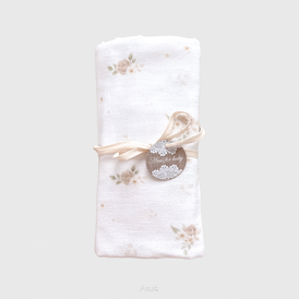 Otulacz pieluszka muślinowa Double Gauze 1szt (pastel roses śmietanka)