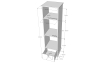Regał z półkami i szufladą SISI kolor biały - 2
