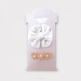 Spinki do włosów 2szt (fragile peony +brązowe kwiatuszki)