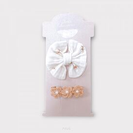 Spinki do włosów 2szt (fragile peony +brązowe kwiatuszki)