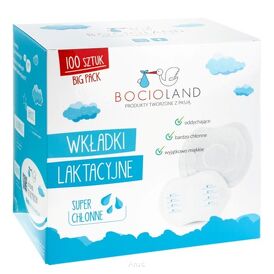 Bocioland Wkładki Laktacyjne Superabsorbent 100 sztuk