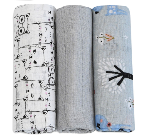 Pieluszki pieluchy tetrowe 3 sztuki (zestaw A)