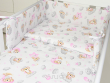ARUŚ 3 el. pościel do łóżeczka 120*90 (177-różowe misie na chmurce) - 2