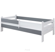 Łóżko dziecięce z barierką 160X80 LIAM biało szary