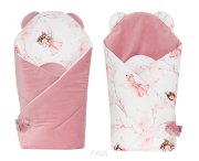 Rożek becik niemowlęcy VELVET (róż puder + wróżka)