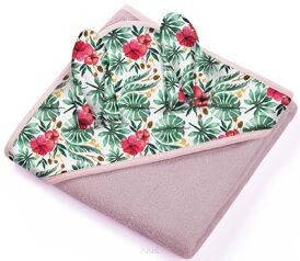 Okrycie kąpielowe frotte ręcznik z kapturkiem 100x100 (BO 939) Bunny Ears