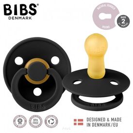 BIBS smoczek uspokajający kauczukowy 6+ M (black)