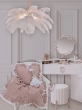 Poduszka dekoracyjna, poduszka ozdobna SERCE z koronkową falbanką (róż pudrowy) - 3