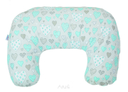 Poduszka do karmienia rogal fasolka (miętowe serduszka)