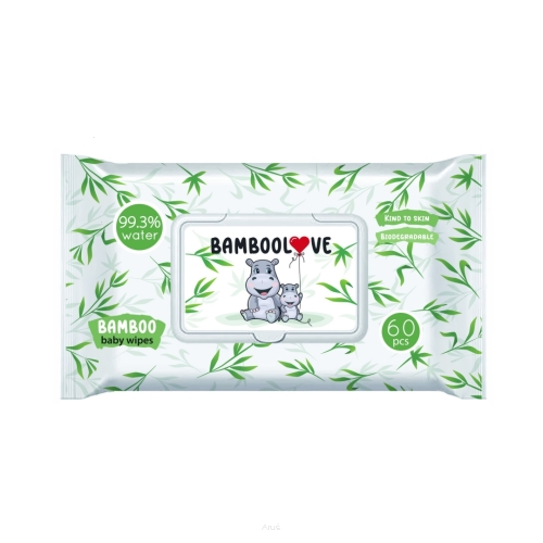 NOWOŚĆ! Bambusowe chusteczki nawilżane Bamboolove 60 sztuk 