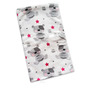 Pielucha pieluszka pieluszki flanelowe (różowy cutte teddy)