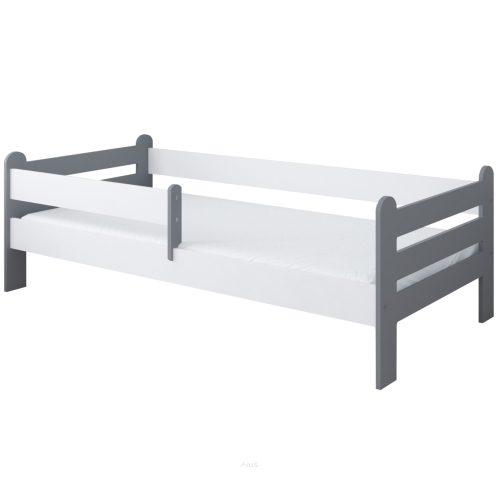 Łóżko dziecięce z barierką 160X80 LIAM szaro biało