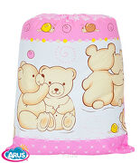 Worek na pościel do przedszkola (różowy teddy)