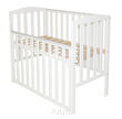 10el. Łóżeczko opuszczany bok TOBIASZ 100x50 kolor biały + materac + posciel - 3