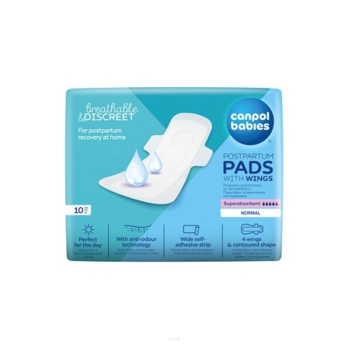 Canpol babies dyskretne podpaski poporodowe ze skrzydełkami na dzień 78/007
