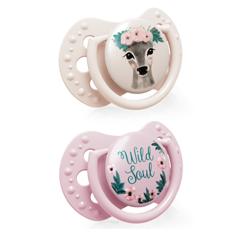 Smoczek silikonowy dynamiczny LOVI 0-2 m 2 szt. Wild Soul Girl