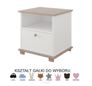 Szafka nocna biały/dąb
