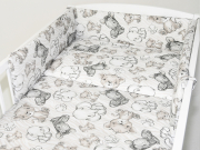 ARUŚ 3 el. pościel do łóżeczka 120*90 (187-zoo brązowe)