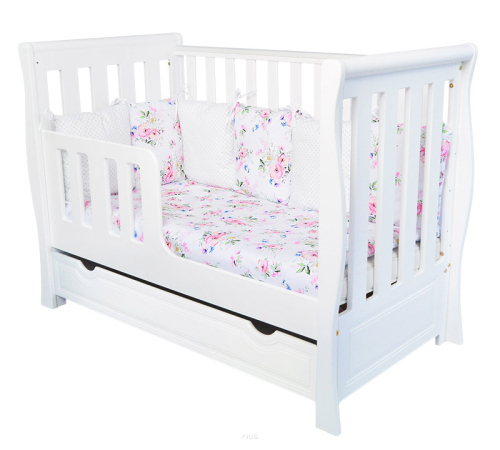 17 el.łóżeczko z szufladą/tapczanik MEGAN materac pościel modułowa