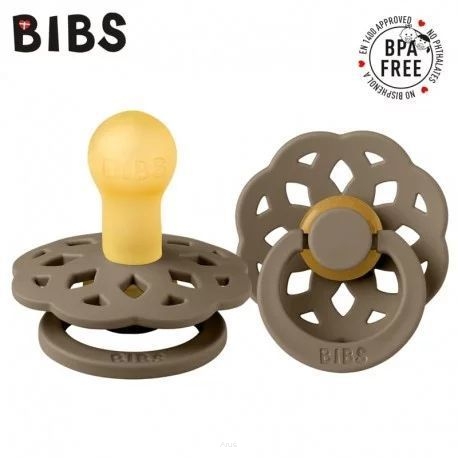 BIBS smoczek uspokajający kauczukowy 0+ S Boheme (dark oak)