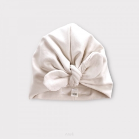 Turban z dzianiny bawełnianej (beżowy)