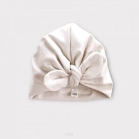 Turban z dzianiny bawełnianej (beżowy)