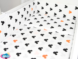 ARUŚ 3 el. pościel do łóżeczka 120*90 (155-myszki z pomarańczem)