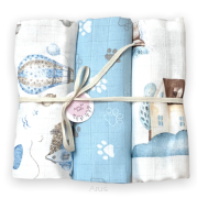 Pieluszki pieluchy tetrowe 3 sztuki (zestaw N)