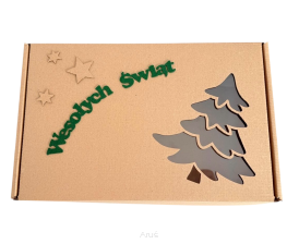 Pudełko Prezentowe Świąteczne z Okienkiem 320x200x70- Idealne na BOŻE NARODZENIE!