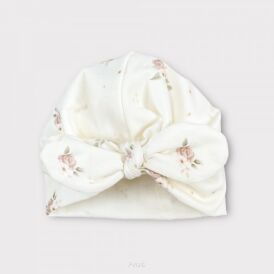 Turban z dzianiny bawełnianej (pastel roses wanilia)
