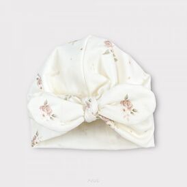 Turban z dzianiny bawełnianej (pastel roses wanilia)