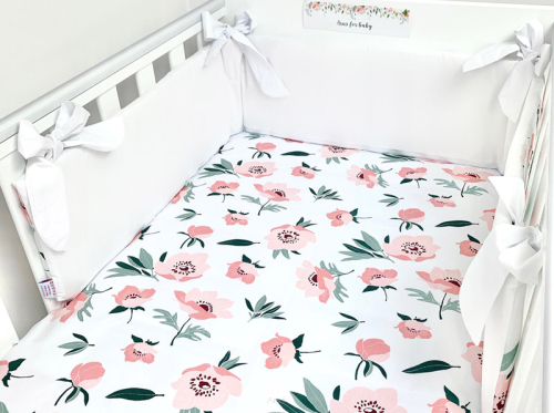 4 el.Pościel do łóżeczka 120x90 dwustronna 