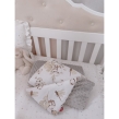 Koc kocyk pled pledzik MINKY 75x100 (popiel +kwiat bawełny) - 5