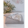 Koc kocyk pled pledzik MINKY 75x100 (popiel +kwiat bawełny) - 2