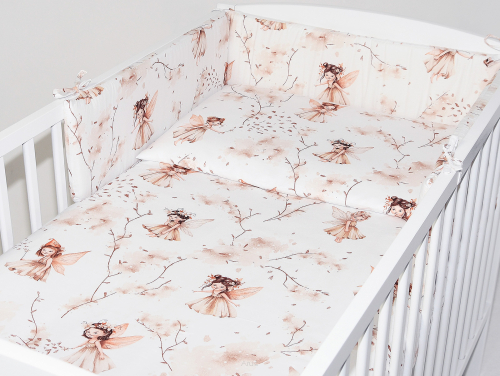 ARUŚ 3 el. pościel do łóżeczka 120*90 (191-wróżki beżowe)
