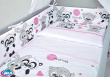 ARUŚ 4 el. pościel do łóżeczka 120*90 (1-pandy bialo rozowe) - 2