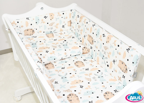 3 el. pościel do kołyski (jeżyki beżowe)