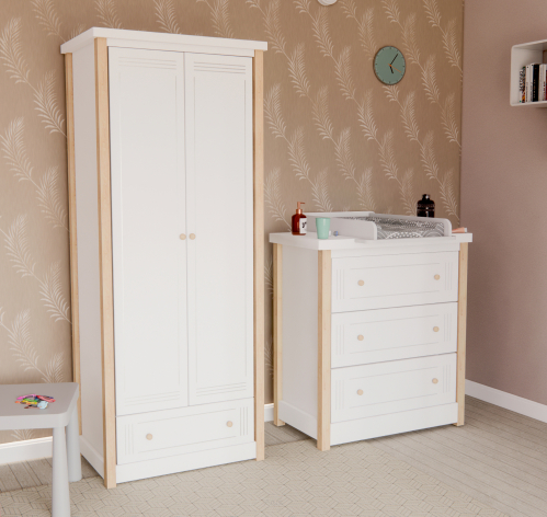 Zestaw, komplet mebli dziecięcych DIEGO 2 komoda +szafa