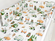 ARUŚ 3 el. pościel do łóżeczka 120*90 (173-kemping zielony)