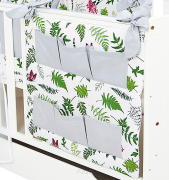 Przybornik na łóżeczko "KOKARDKA" (jarzebina +popiel gładki)