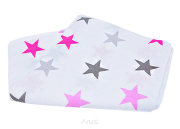 Pieluszka pielucha muślinowa (gwiazdki różowe)
