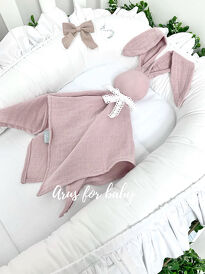Muślinowa przytulanka Bunny (powder pink)