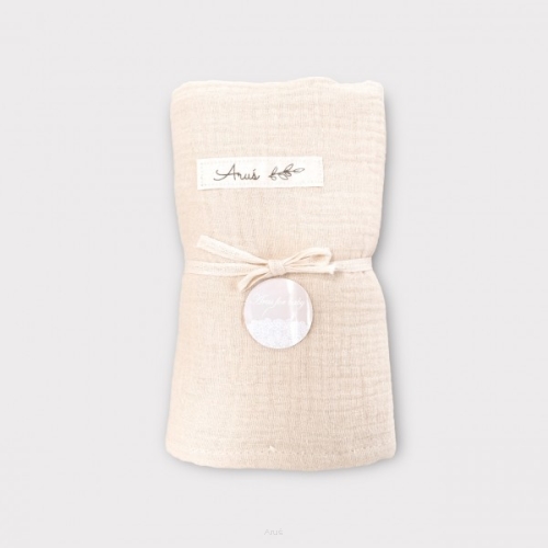 Otulacz pieluszka muślinowa Double Gauze 1szt  (waniliowy beż)